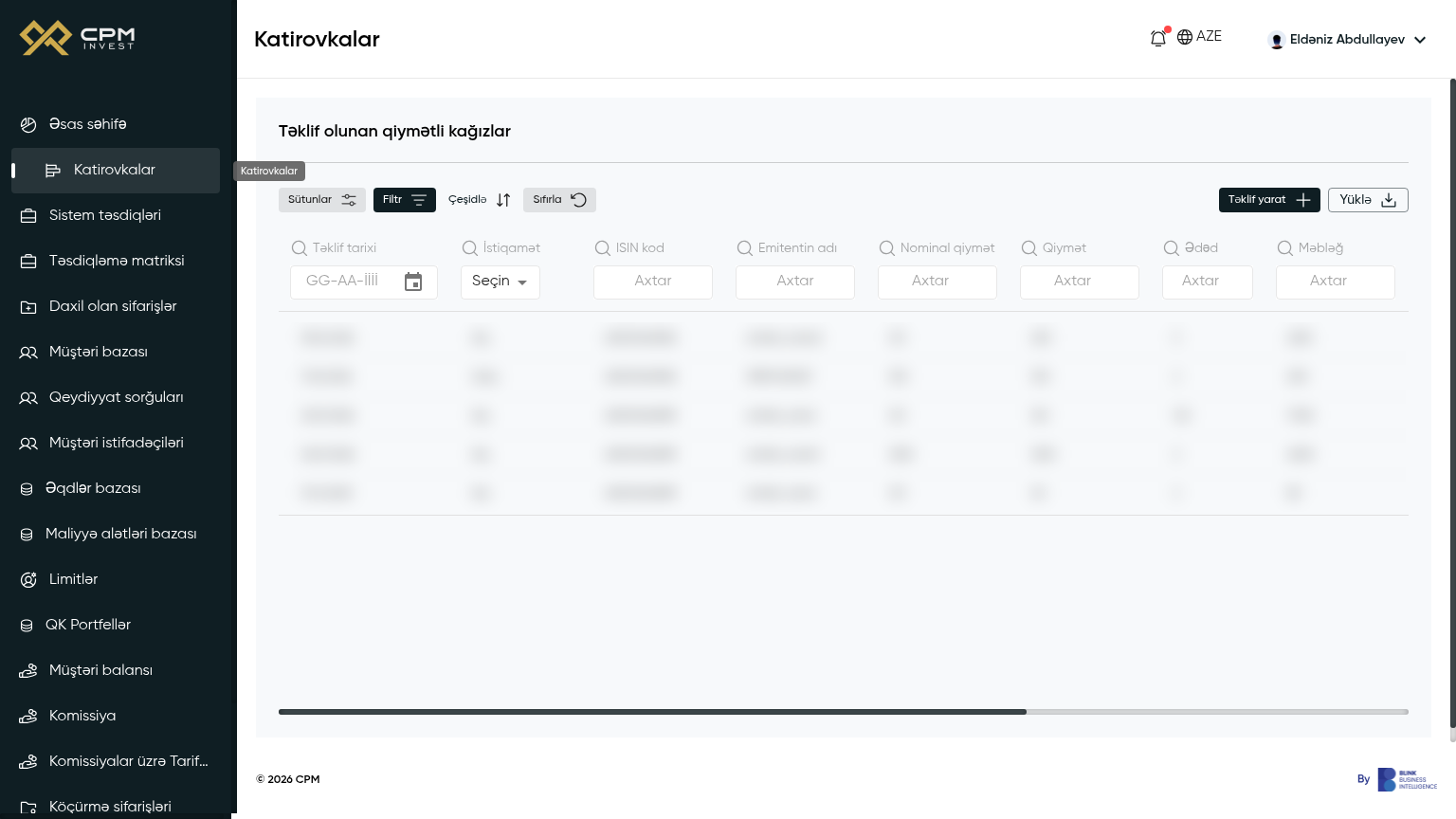 CIM-BI quotations and orders