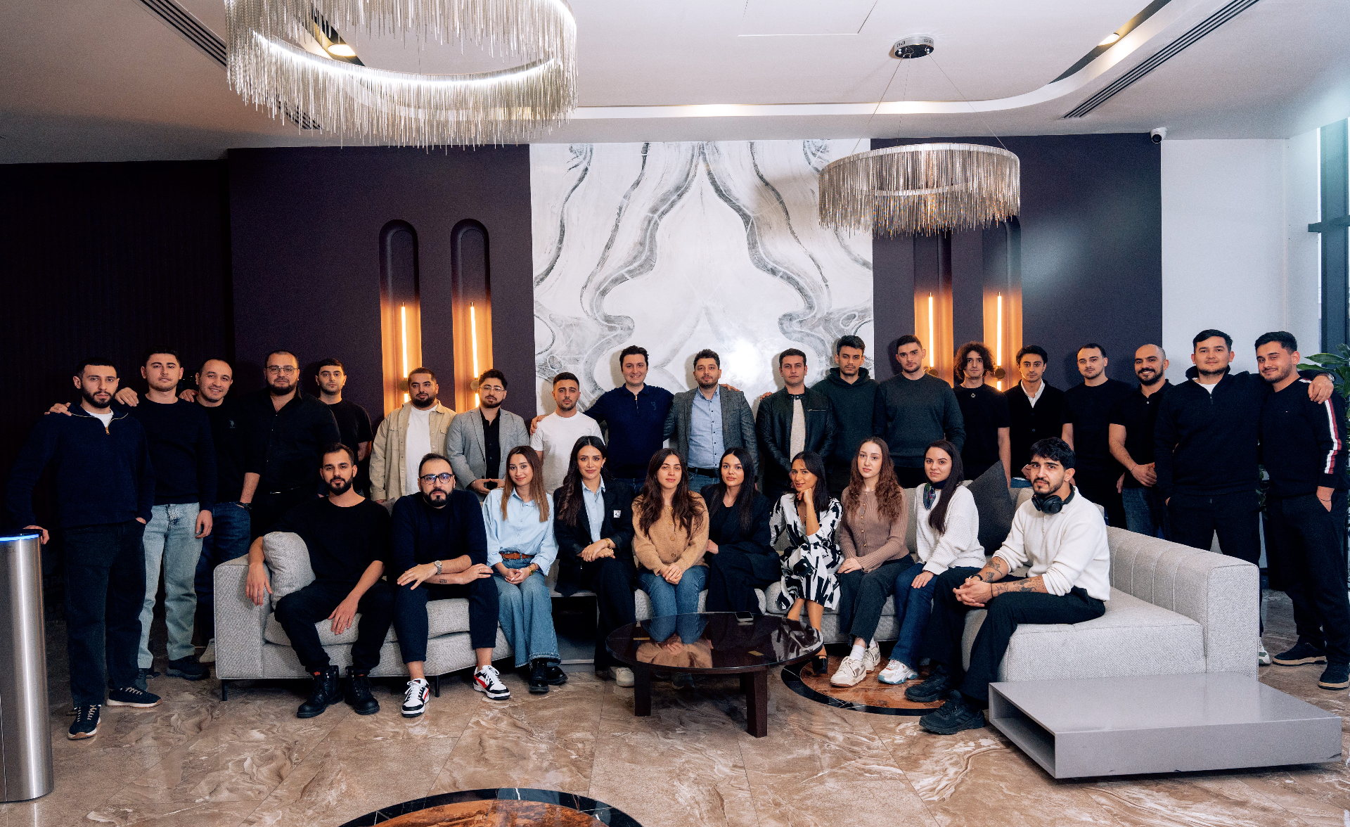 The Blink BI team gathered together at the office
